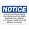 Signmission OSHA Notice Sign, 3.5" Height, 5" Width, Risk Of Electrical Shock Can Cause Injury Sign, Landscape OS-NS-D-35-L-18114 - alternate 1